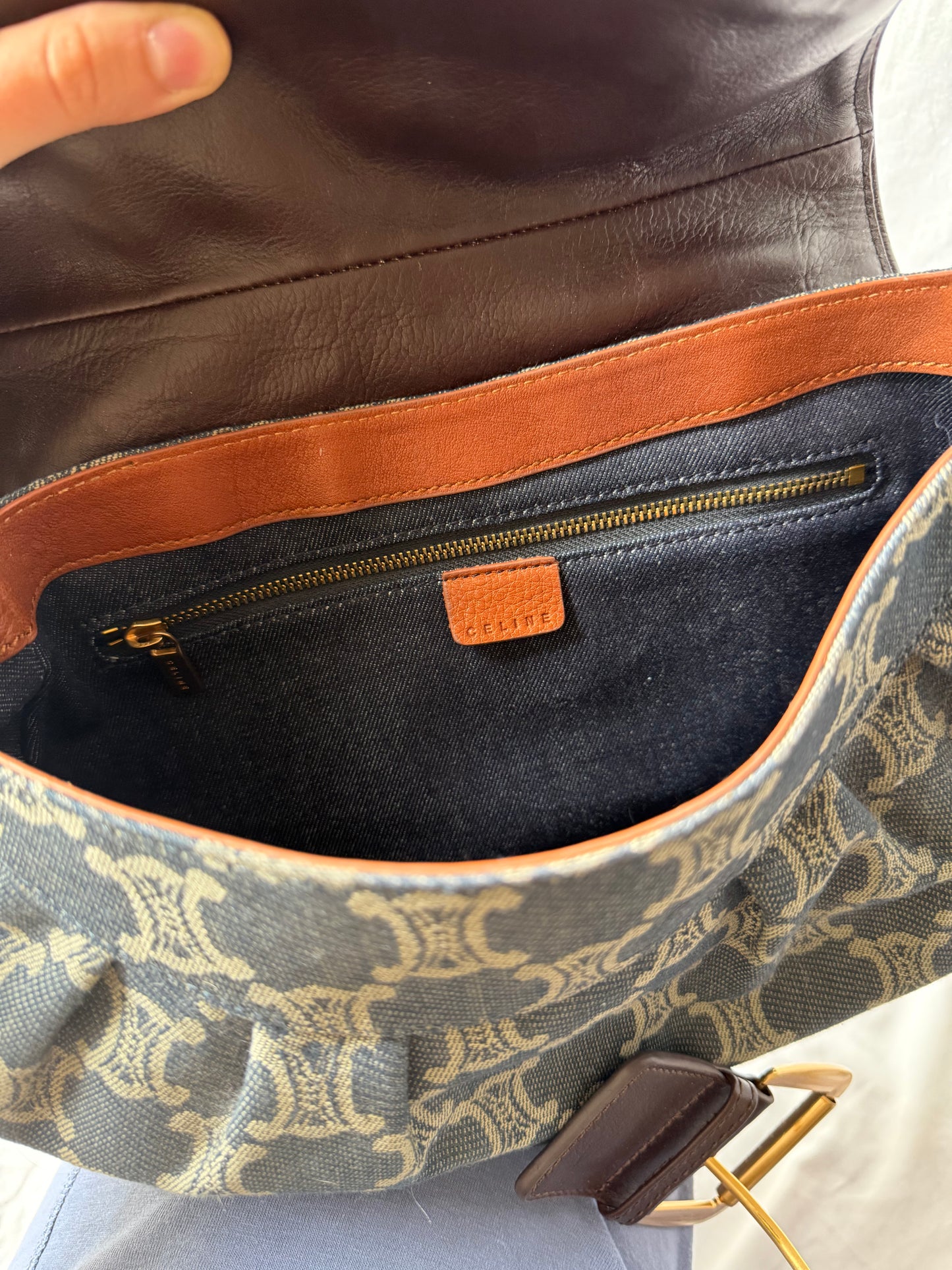 Celine Denim Shoulder Bag