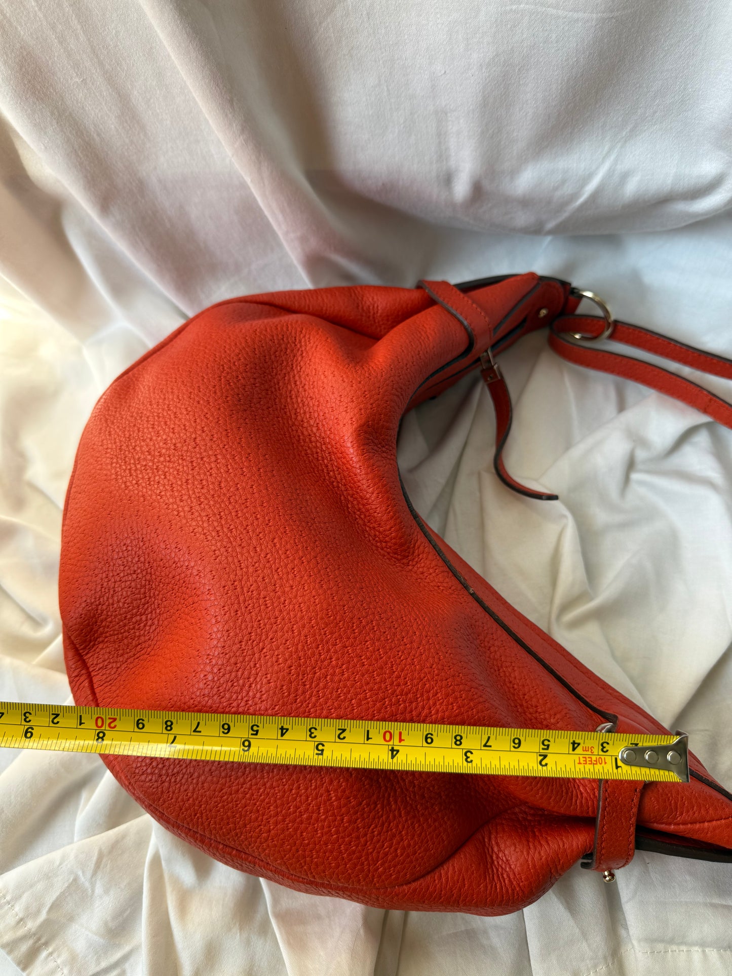 Salvatore Ferragamo Orange Leather Hobo
