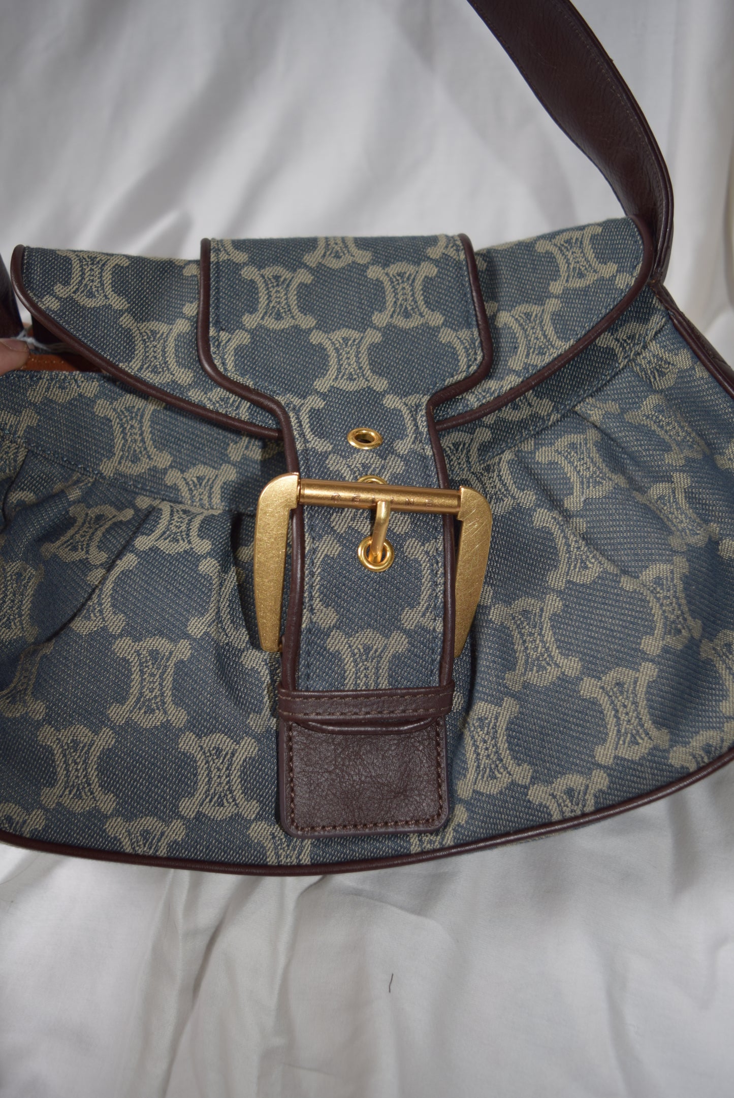 Celine Denim Shoulder Bag