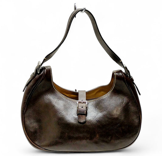 Prada Brown Leather Shoulder Bag