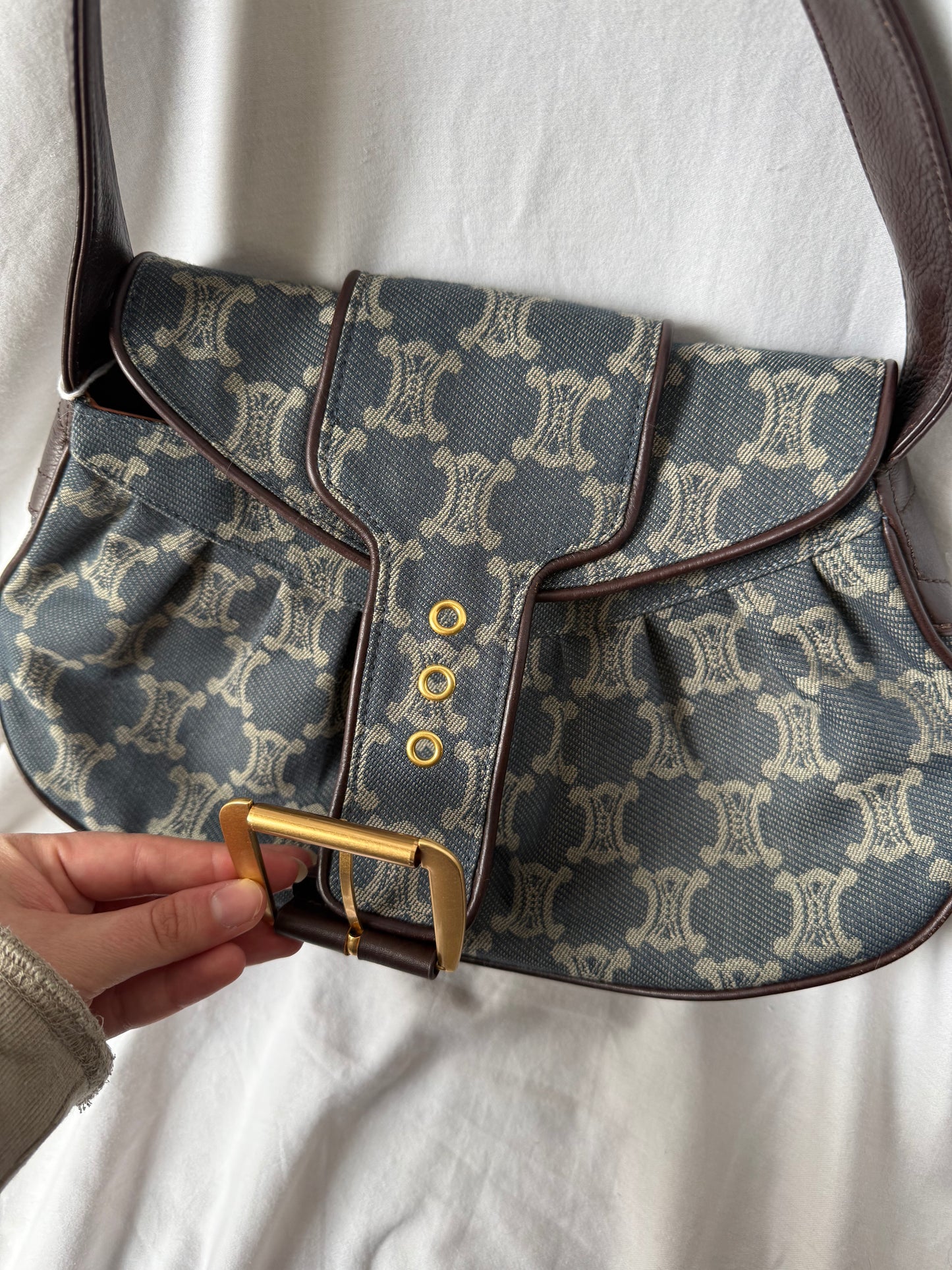 Celine Denim Shoulder Bag