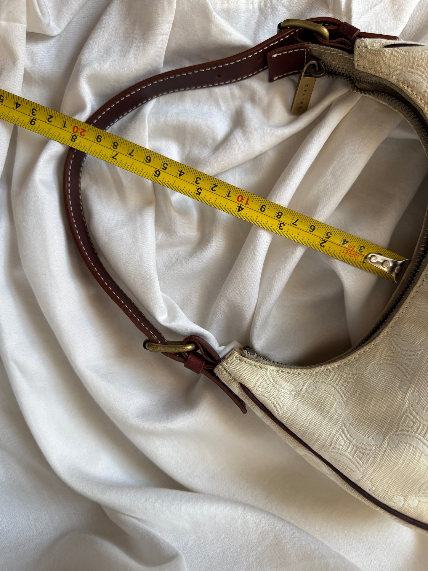 Celine Triomphe Canvas Bag in Cream