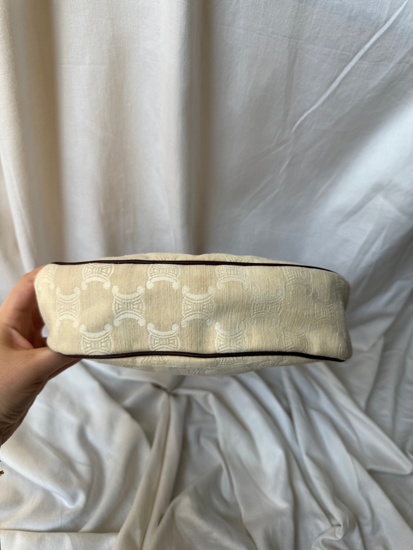 Celine Triomphe Canvas Bag in Cream