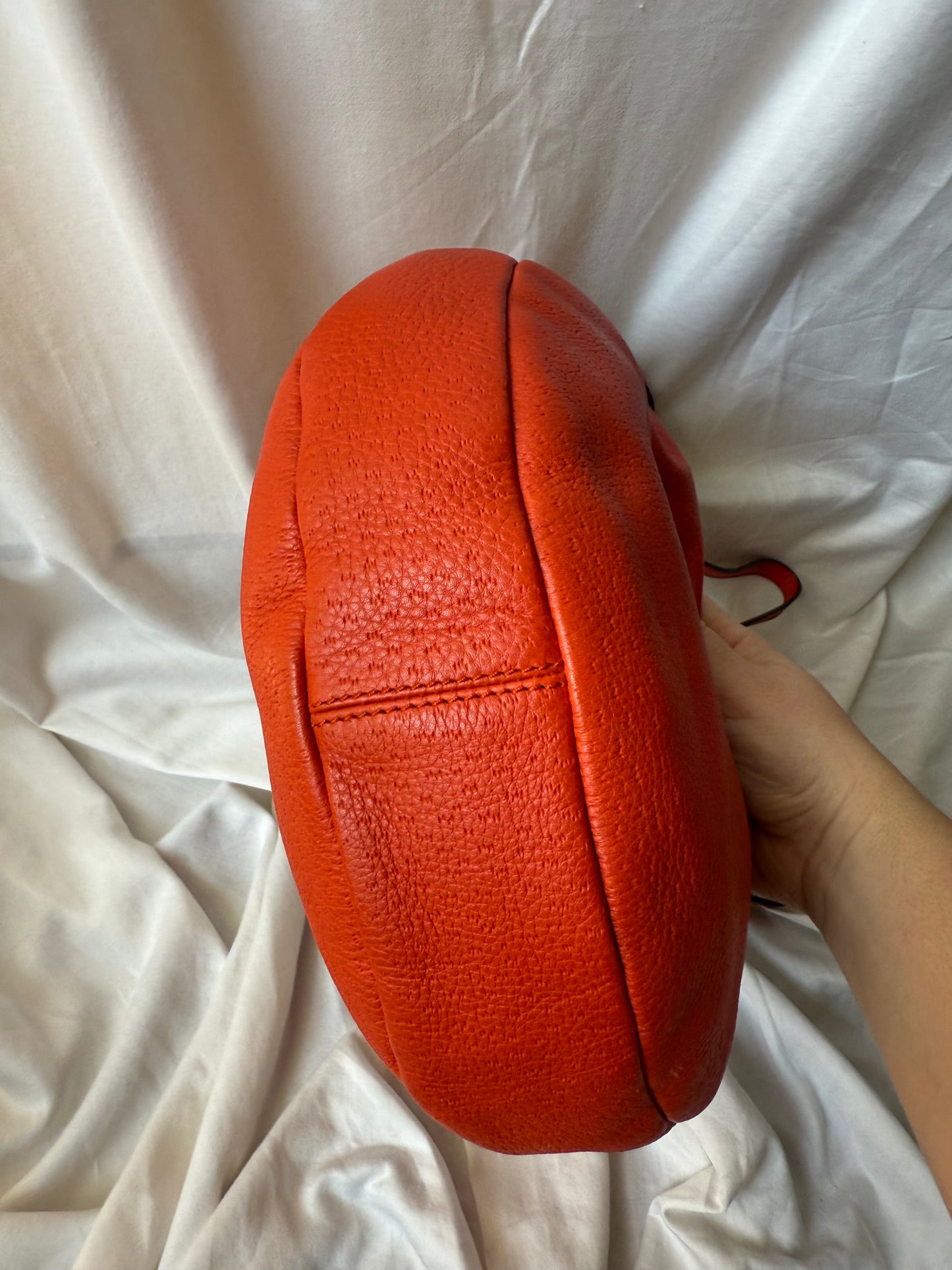 Salvatore Ferragamo Orange Leather Hobo