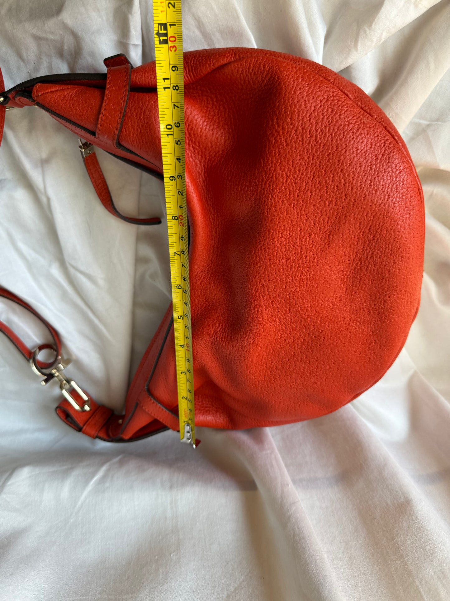 Salvatore Ferragamo Orange Leather Hobo