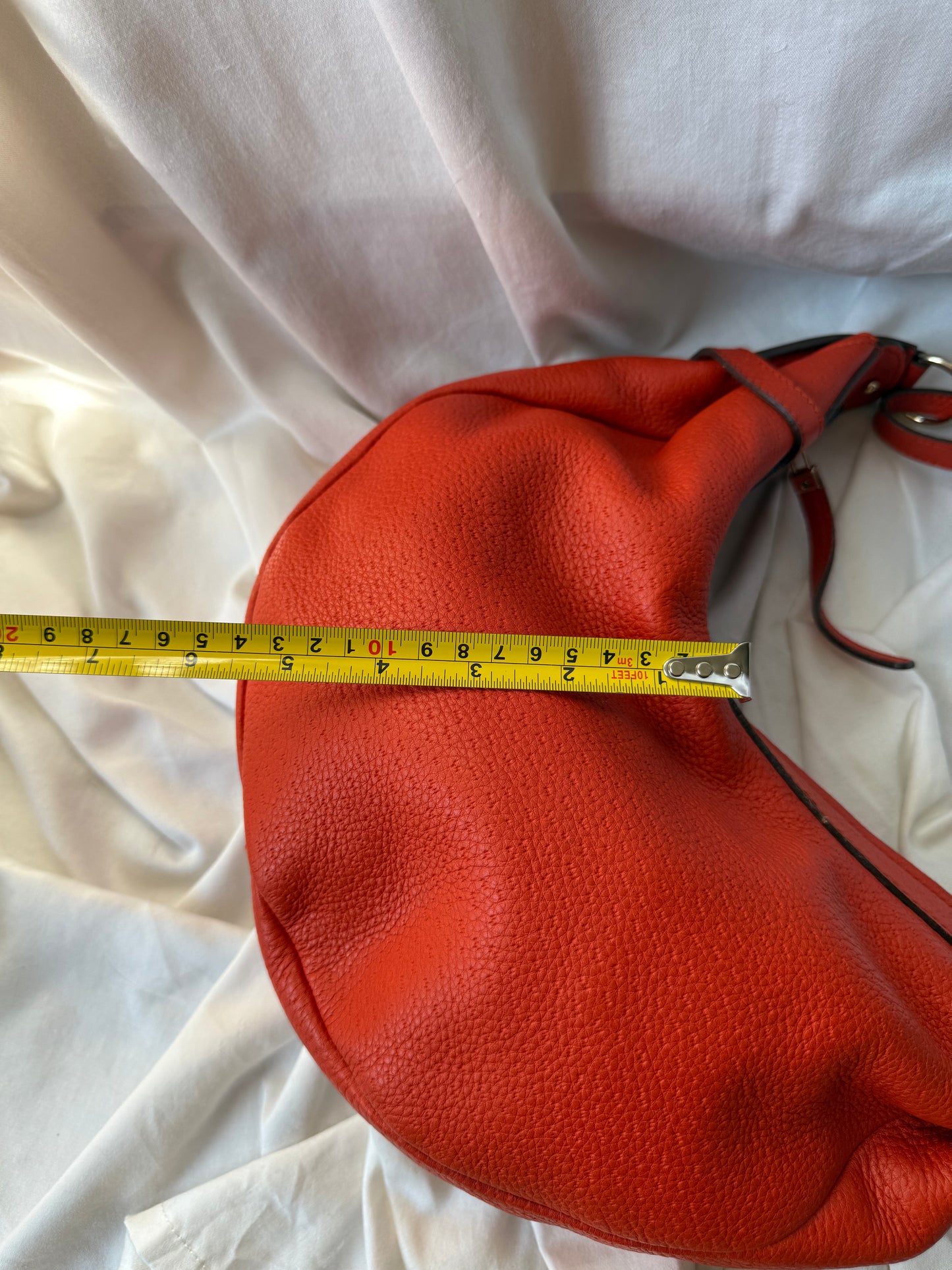Salvatore Ferragamo Orange Leather Hobo